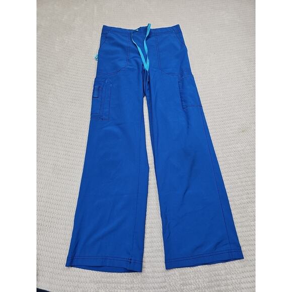 Carhartt Force Scrub Pants Womens Small Petite Blue Cargo Pocket Performance - Picture 4 of 10